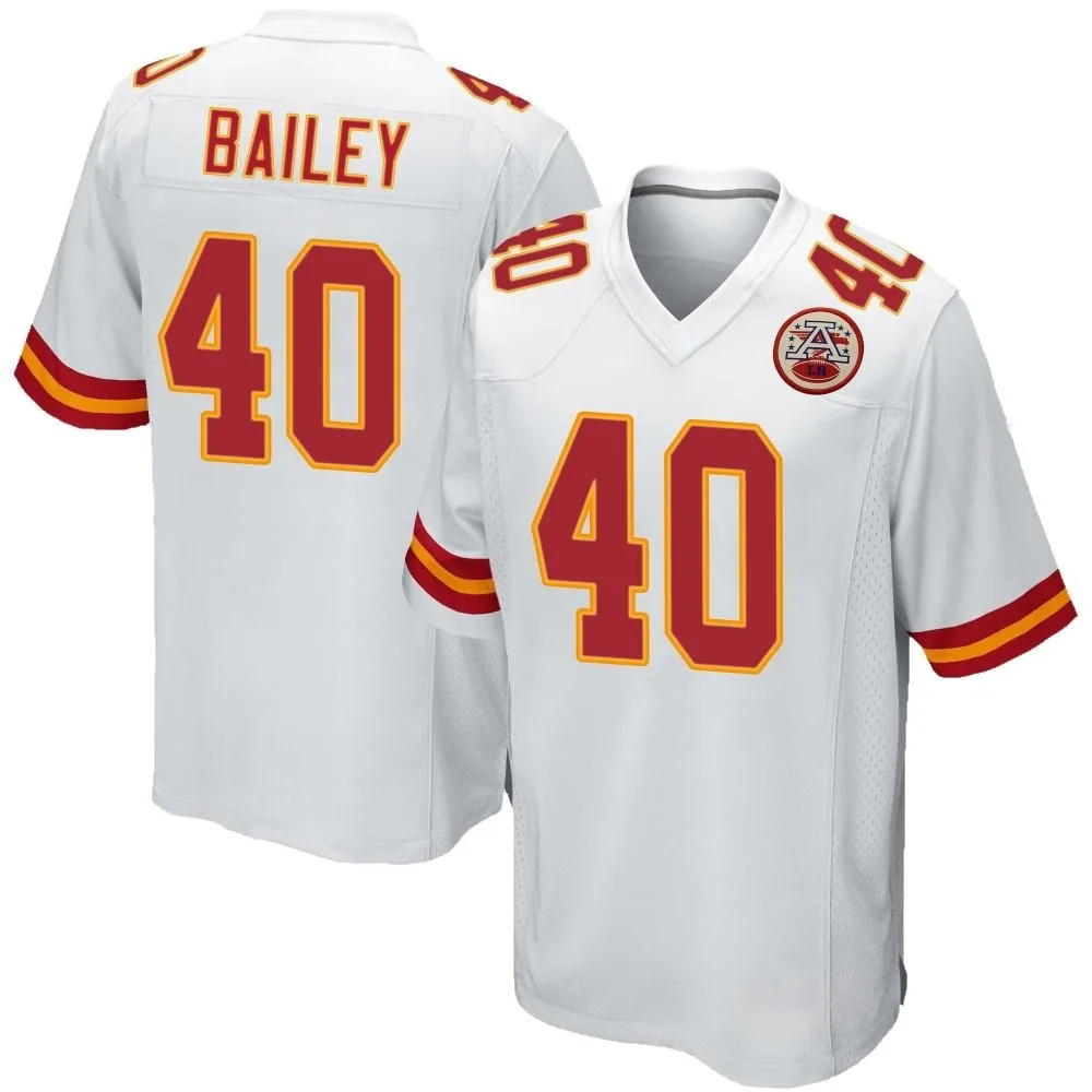 Men's Kansas City Chiefs Emani Bailey Nike Game White Jersey Men's Kansas City Chiefs Emani Bailey Nike Game White Jersey