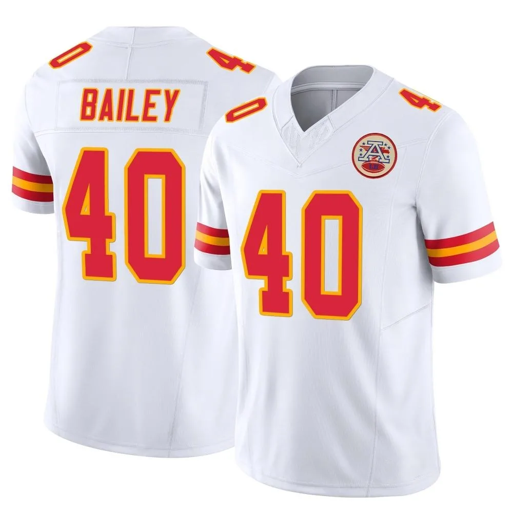 Men's Kansas City Chiefs Emani Bailey Nike Vapor F.U.S.E. Limited White Jersey Men's Kansas City Chiefs Emani Bailey Nike Vapor F.U.S.E. Limited White Jersey