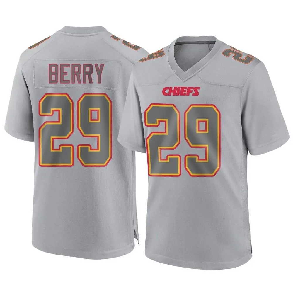 Men's Kansas City Chiefs Eric Berry Nike Atmosphere Fashion Game Gray Jersey Men's Kansas City Chiefs Eric Berry Nike Atmosphere Fashion Game Gray Jersey
