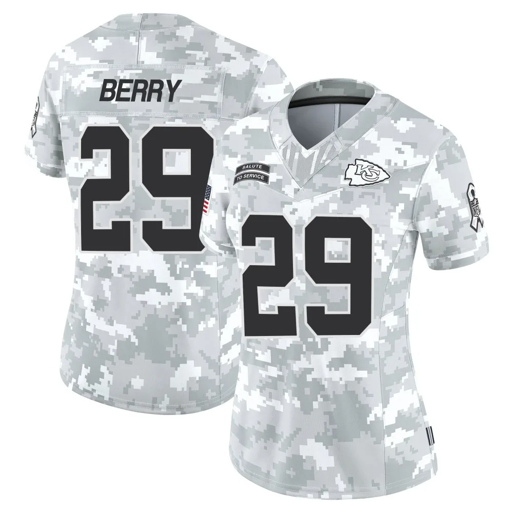 Women's Kansas City Chiefs Eric Berry Nike 2024 Salute to Service Limited Arctic Camo Jersey Women's Kansas City Chiefs Eric Berry Nike 2024 Salute to Service Limited Arctic Camo Jersey