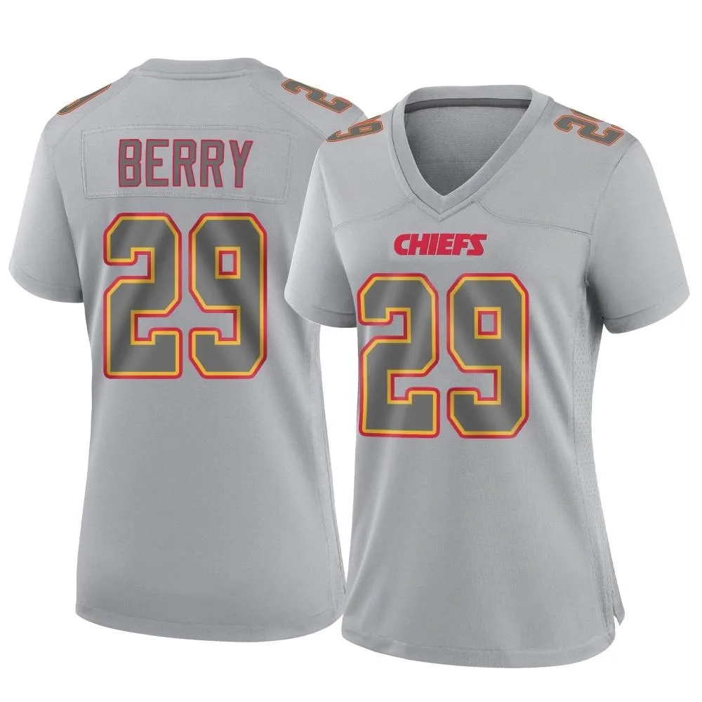 Women's Kansas City Chiefs Eric Berry Nike Atmosphere Fashion Game Gray Jersey Women's Kansas City Chiefs Eric Berry Nike Atmosphere Fashion Game Gray Jersey