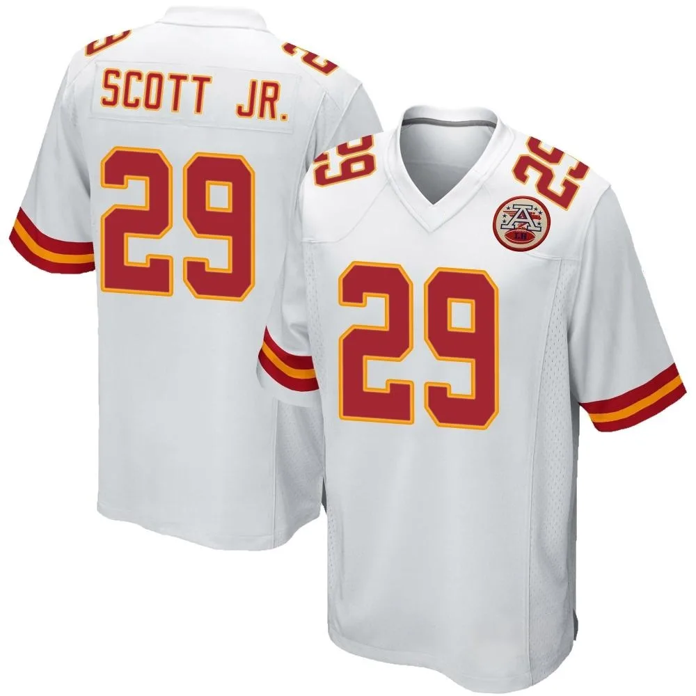 Men's Kansas City Chiefs Eric Scott Jr. Nike Game White Jersey Men's Kansas City Chiefs Eric Scott Jr. Nike Game White Jersey