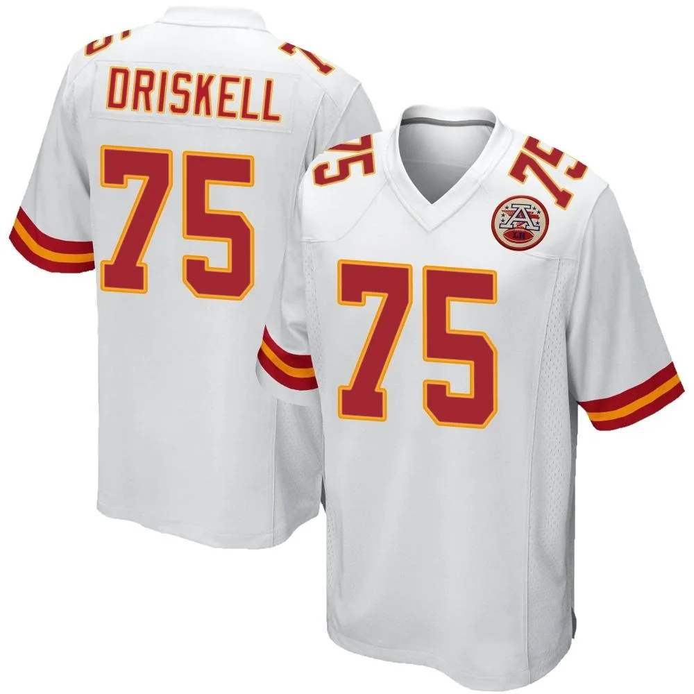 Men's Kansas City Chiefs Ethan Driskell Nike Game White Jersey Men's Kansas City Chiefs Ethan Driskell Nike Game White Jersey