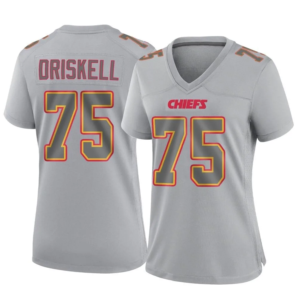 Women's Kansas City Chiefs Ethan Driskell Nike Atmosphere Fashion Game Gray Jersey Women's Kansas City Chiefs Ethan Driskell Nike Atmosphere Fashion Game Gray Jersey