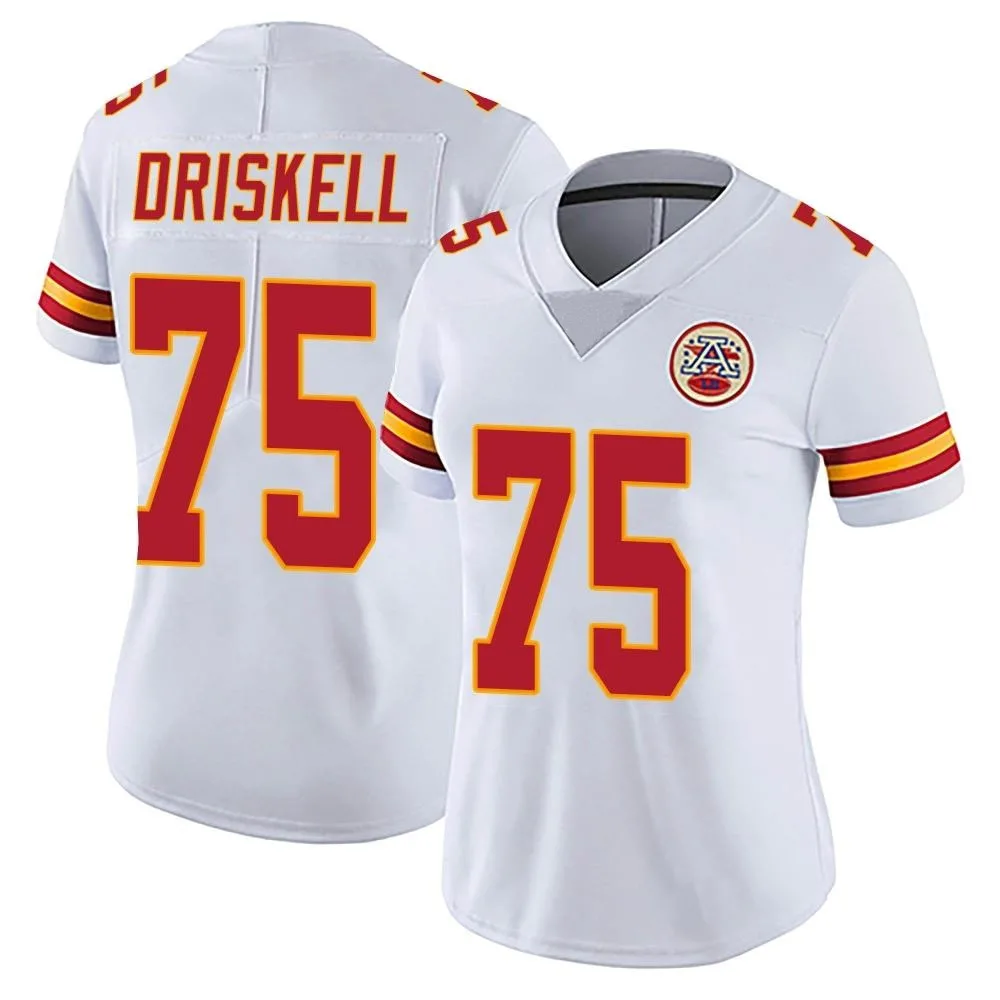 Women's Kansas City Chiefs Ethan Driskell Nike Vapor Untouchable Limited White Jersey Women's Kansas City Chiefs Ethan Driskell Nike Vapor Untouchable Limited White Jersey