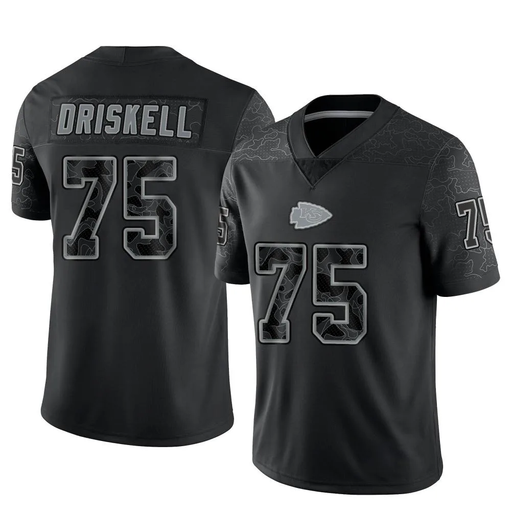 Youth Kansas City Chiefs Ethan Driskell Nike Reflective Limited Black Jersey Youth Kansas City Chiefs Ethan Driskell Nike Reflective Limited Black Jersey