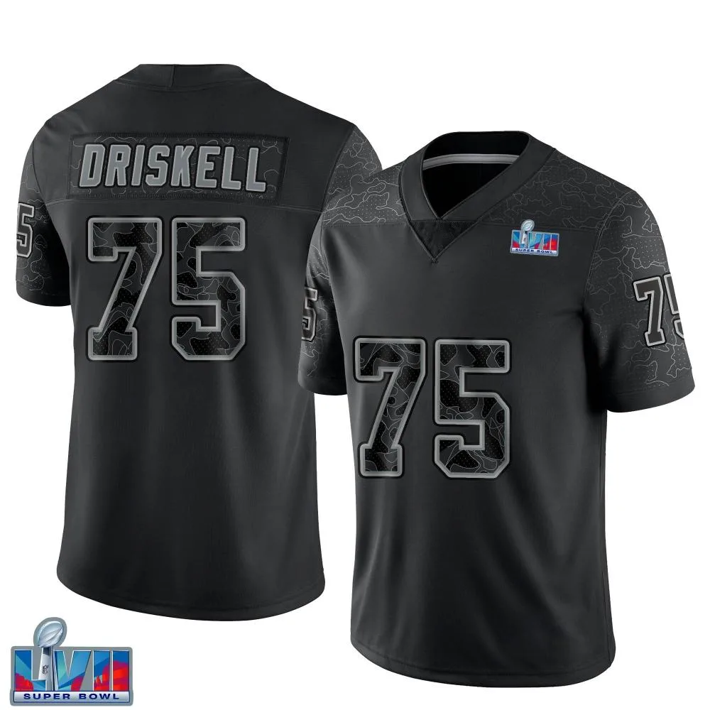 Youth Kansas City Chiefs Ethan Driskell Nike Reflective Super Bowl LVII Patch Limited Black Jersey Youth Kansas City Chiefs Ethan Driskell Nike Reflective Super Bowl LVII Patch Limited Black Jersey