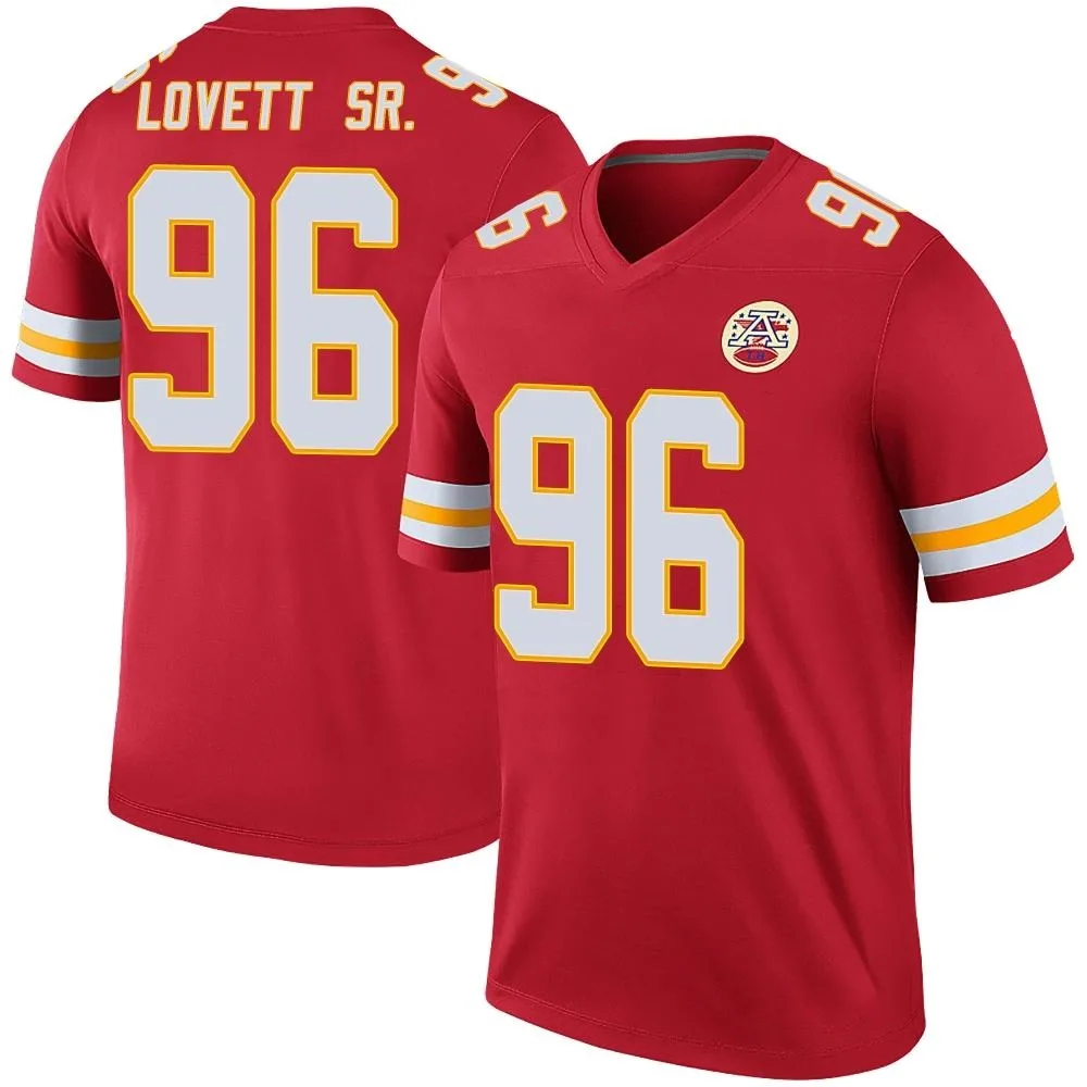 Men's Kansas City Chiefs Fabien Lovett Sr. Nike Color Rush Legend Red Jersey Men's Kansas City Chiefs Fabien Lovett Sr. Nike Color Rush Legend Red Jersey
