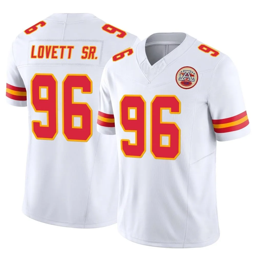 Men's Kansas City Chiefs Fabien Lovett Sr. Nike Vapor F.U.S.E. Limited White Jersey Men's Kansas City Chiefs Fabien Lovett Sr. Nike Vapor F.U.S.E. Limited White Jersey