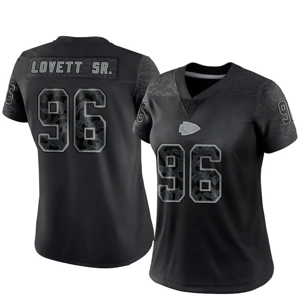 Women's Kansas City Chiefs Fabien Lovett Sr. Nike Reflective Limited Black Jersey Women's Kansas City Chiefs Fabien Lovett Sr. Nike Reflective Limited Black Jersey