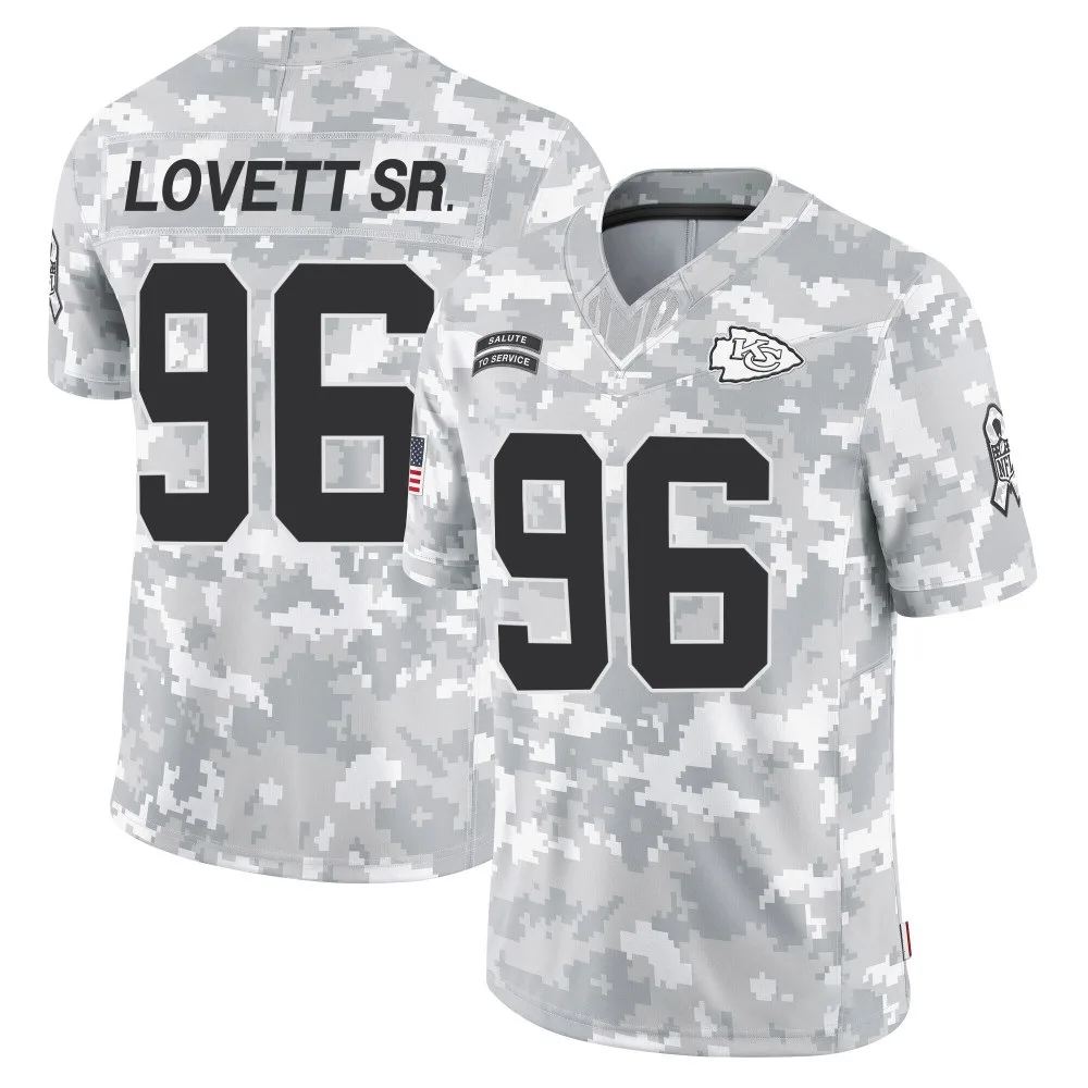 Youth Kansas City Chiefs Fabien Lovett Sr. Nike 2024 Salute to Service Limited Arctic Camo Jersey Youth Kansas City Chiefs Fabien Lovett Sr. Nike 2024 Salute to Service Limited Arctic Camo Jersey
