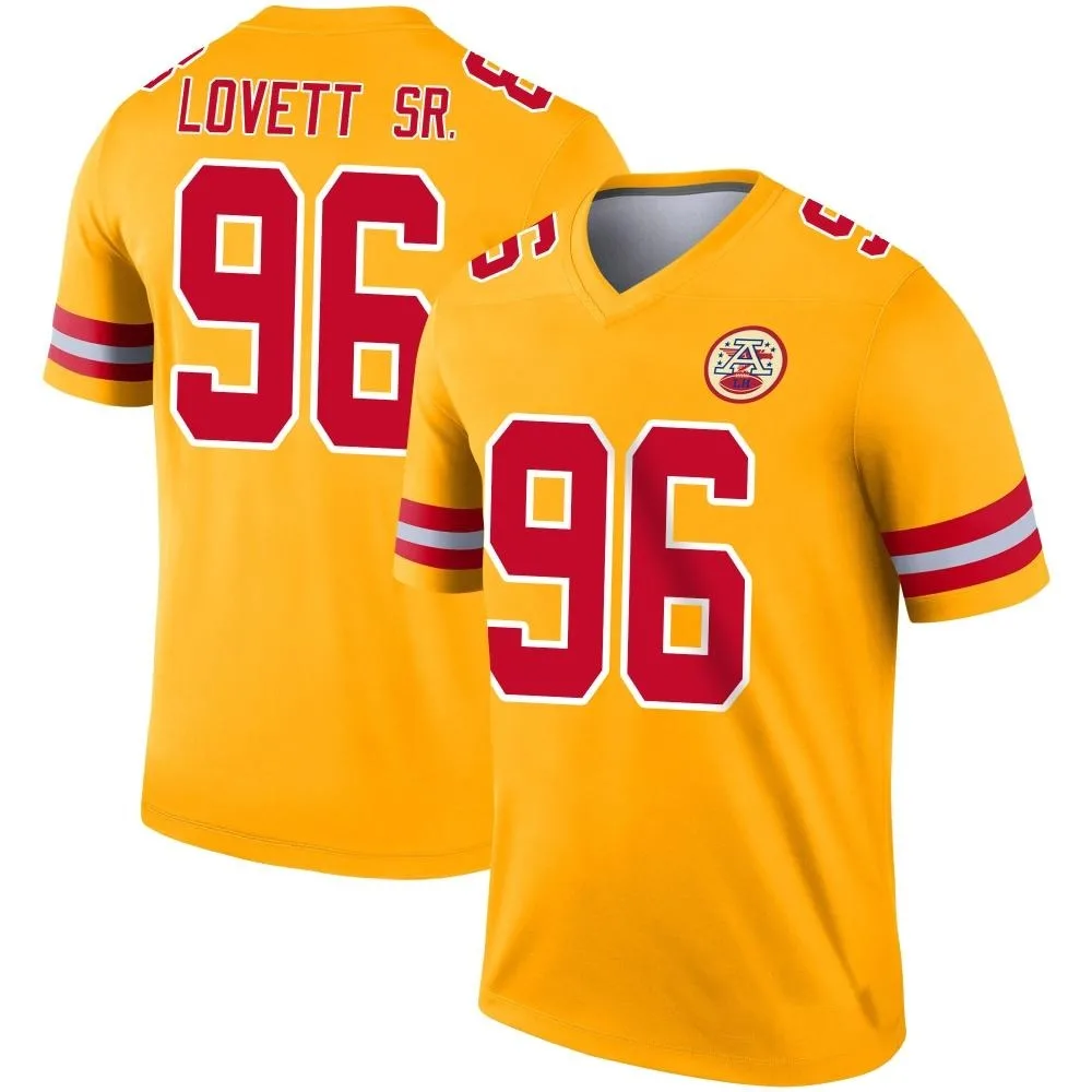 Youth Kansas City Chiefs Fabien Lovett Sr. Nike Inverted Legend Gold Jersey Youth Kansas City Chiefs Fabien Lovett Sr. Nike Inverted Legend Gold Jersey