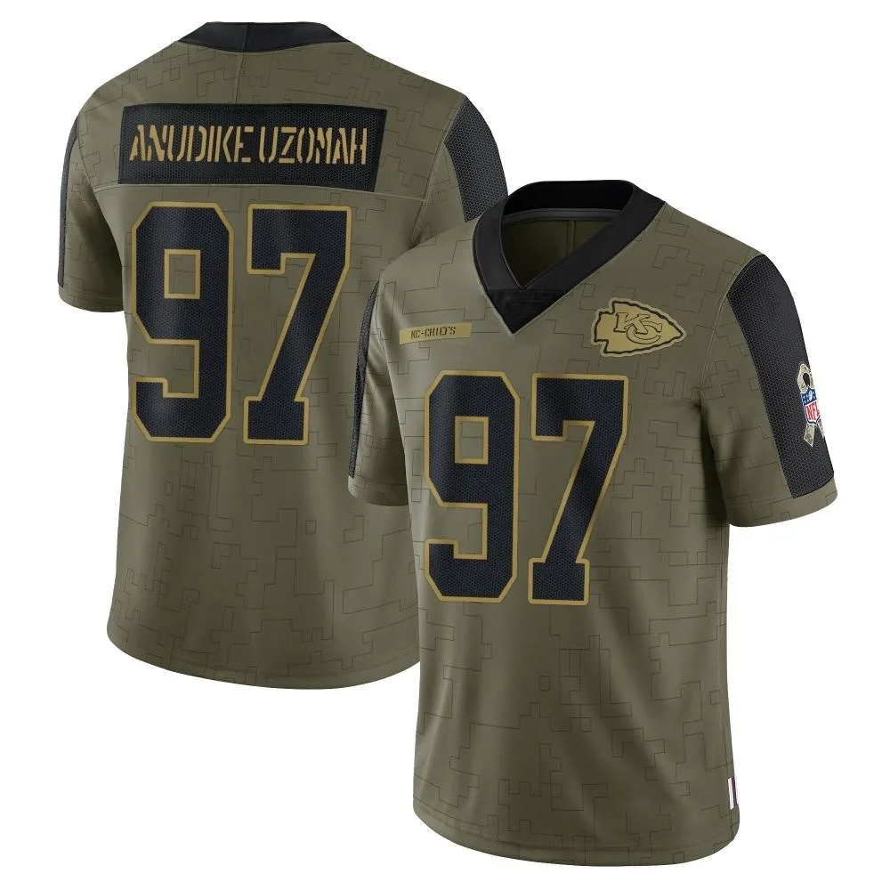 Men's Kansas City Chiefs Felix Anudike-Uzomah Nike 2021 Salute To Service Limited Olive Jersey Men's Kansas City Chiefs Felix Anudike-Uzomah Nike 2021 Salute To Service Limited Olive Jersey