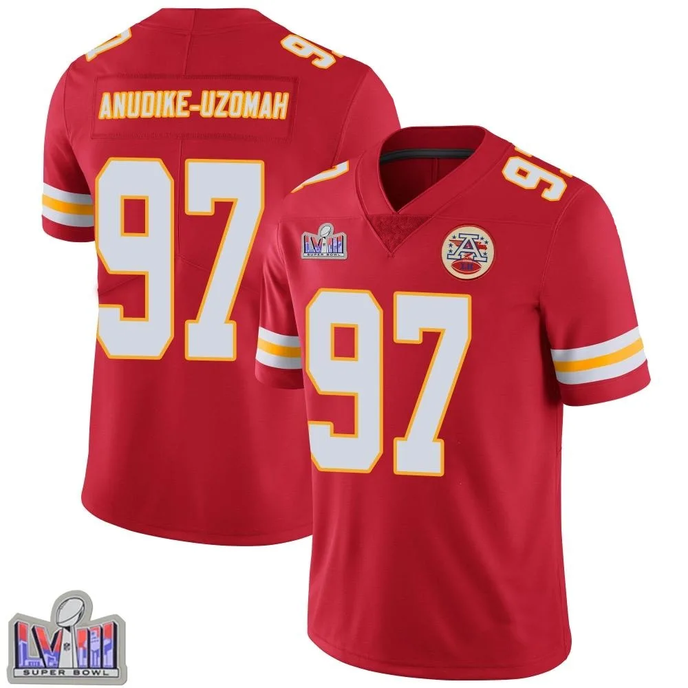 Men's Kansas City Chiefs Felix Anudike-Uzomah Nike Team Color Vapor Untouchable Super Bowl LVIII Patch Limited Red Jersey Men's Kansas City Chiefs Felix Anudike-Uzomah Nike Team Color Vapor Untouchable Super Bowl LVIII Patch Limited Red Jersey