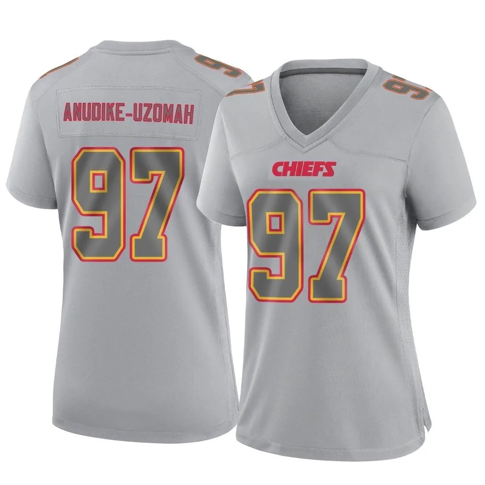 Women's Kansas City Chiefs Felix Anudike-Uzomah Nike Atmosphere Fashion Game Gray Jersey Women's Kansas City Chiefs Felix Anudike-Uzomah Nike Atmosphere Fashion Game Gray Jersey