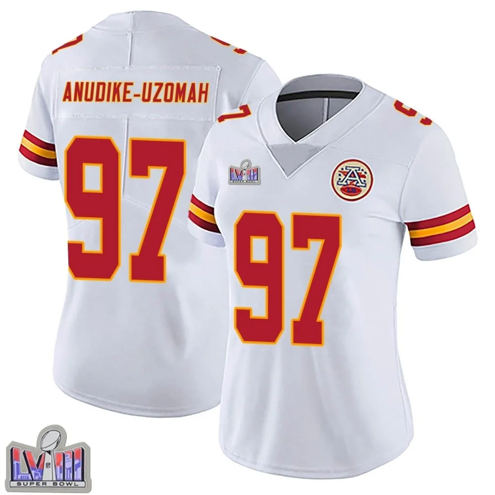 Women's Kansas City Chiefs Felix Anudike-Uzomah Nike Vapor Untouchable Super Bowl LVIII Patch Limited White Jersey Women's Kansas City Chiefs Felix Anudike-Uzomah Nike Vapor Untouchable Super Bowl LVIII Patch Limited White Jersey