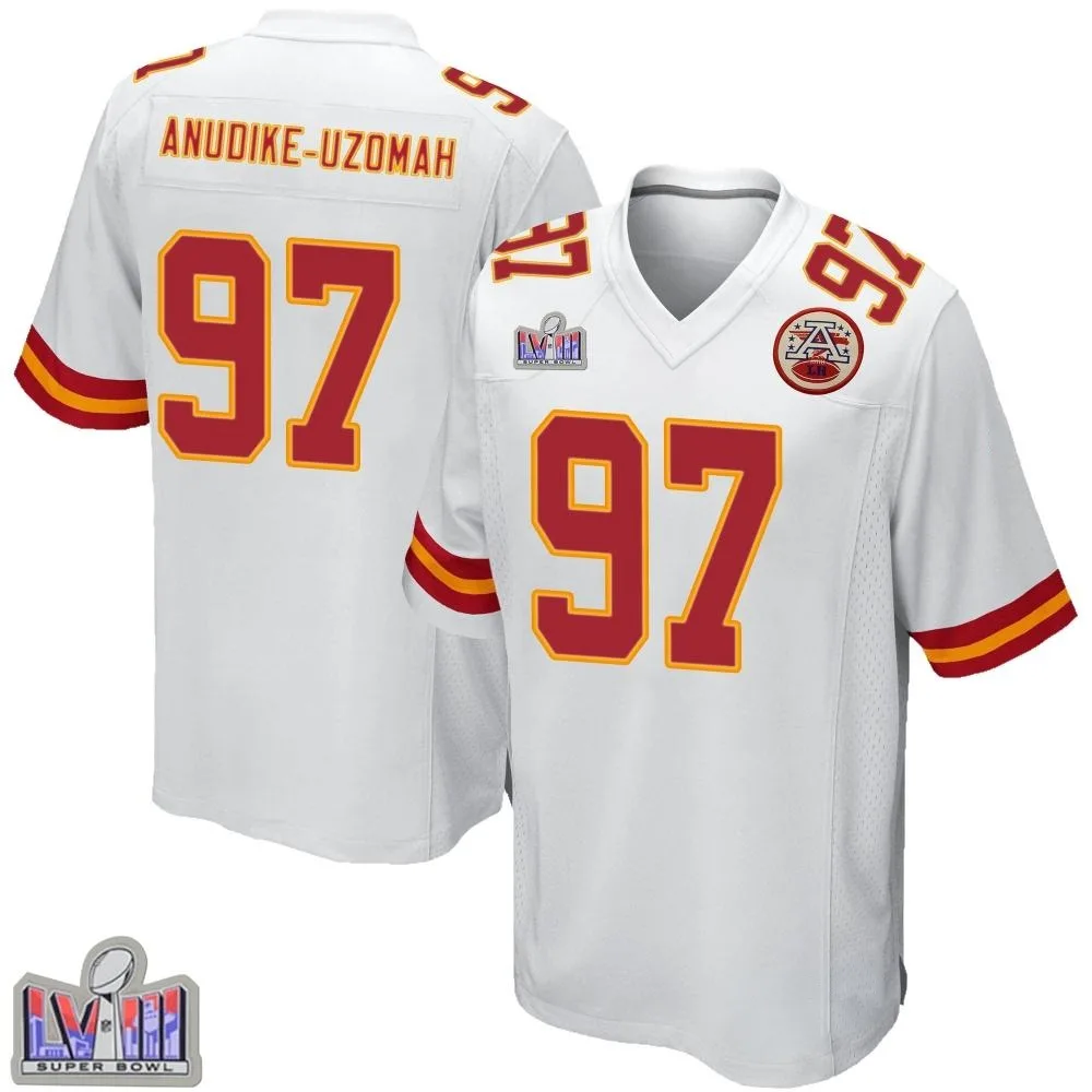 Youth Kansas City Chiefs Felix Anudike-Uzomah Nike Super Bowl LVIII Patch Game White Jersey Youth Kansas City Chiefs Felix Anudike-Uzomah Nike Super Bowl LVIII Patch Game White Jersey