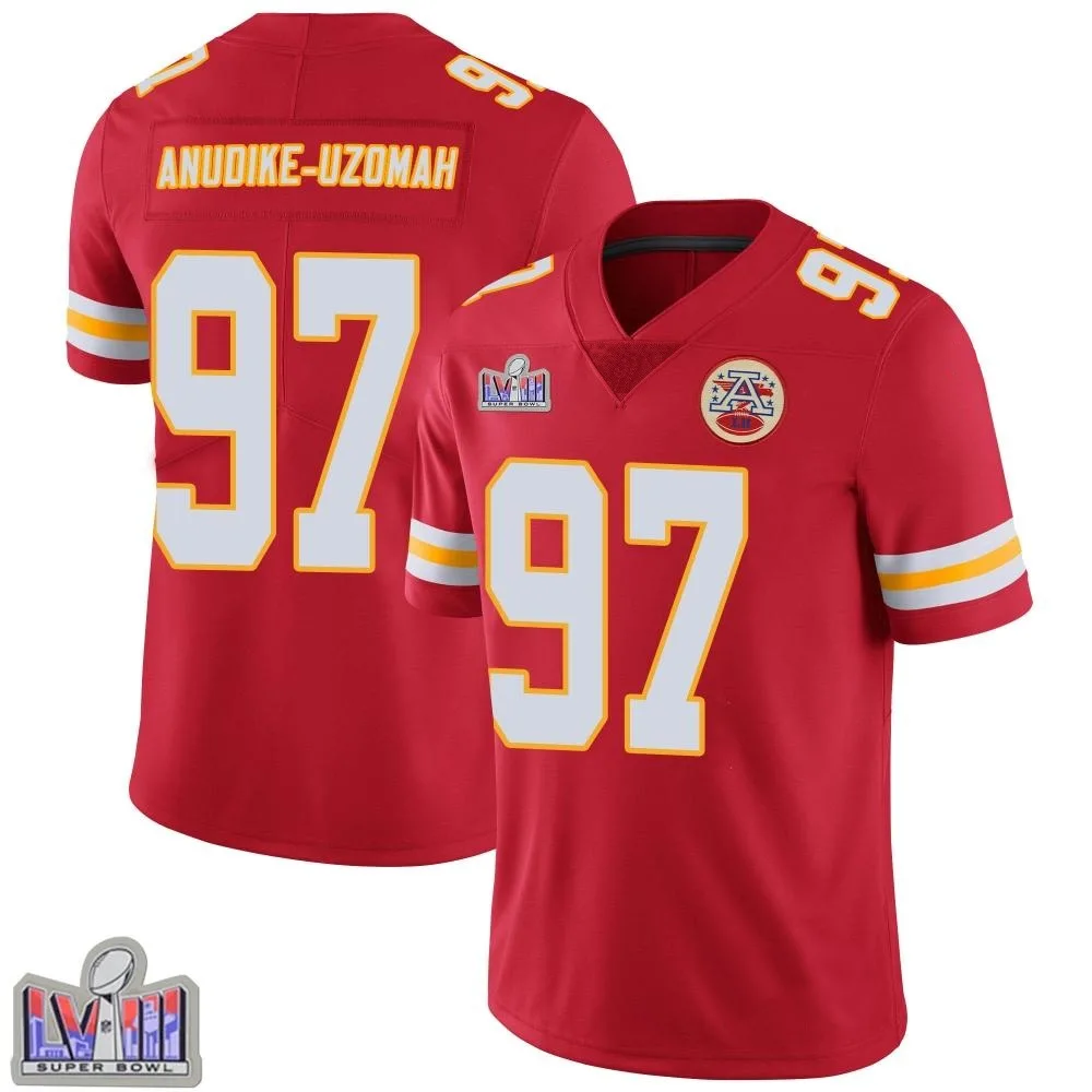 Youth Kansas City Chiefs Felix Anudike-Uzomah Nike Team Color Vapor Untouchable Super Bowl LVIII Patch Limited Red Jersey Youth Kansas City Chiefs Felix Anudike-Uzomah Nike Team Color Vapor Untouchable Super Bowl LVIII Patch Limited Red Jersey