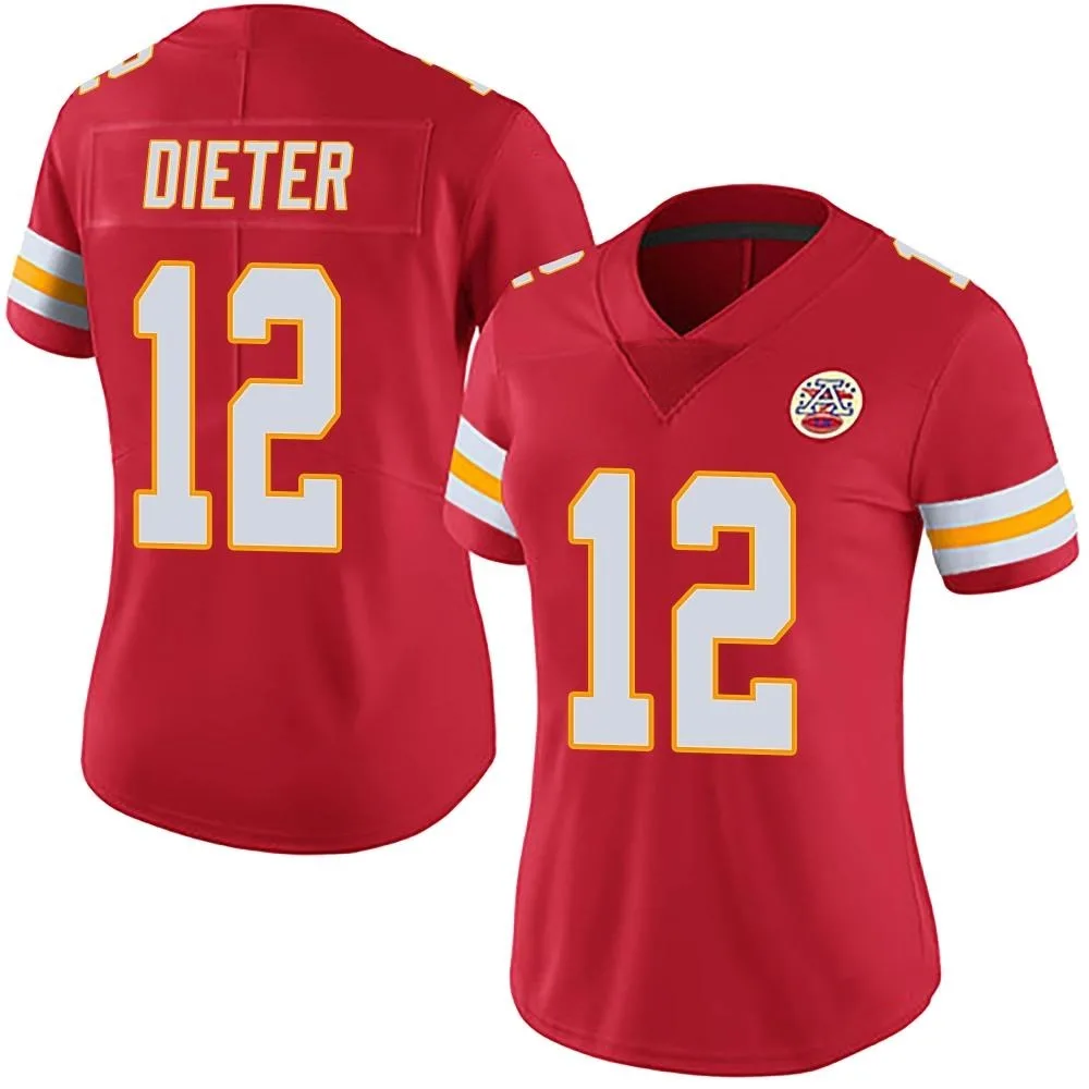 Women's Kansas City Chiefs Gehrig Dieter Nike Team Color Vapor Untouchable Limited Red Jersey Women's Kansas City Chiefs Gehrig Dieter Nike Team Color Vapor Untouchable Limited Red Jersey