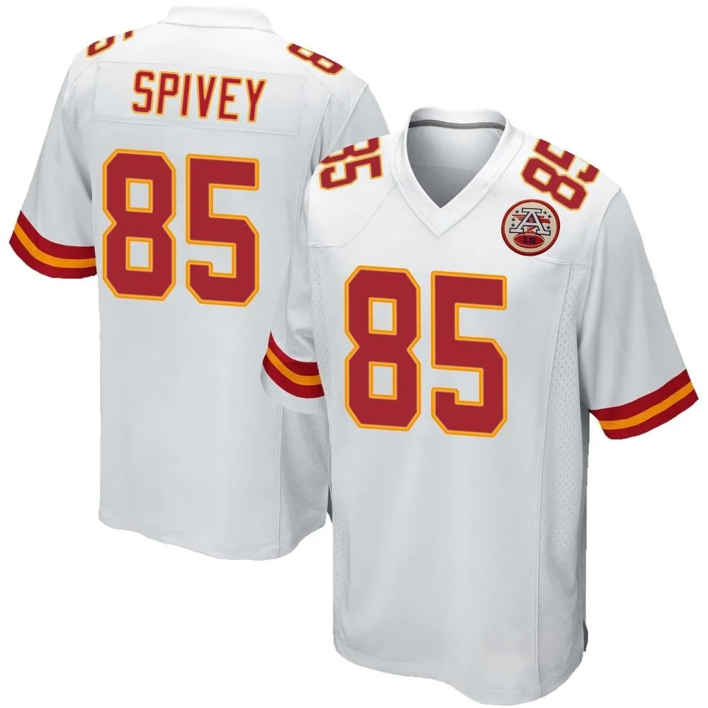 Men's Kansas City Chiefs Geor'quarius Spivey Nike Game White Jersey Men's Kansas City Chiefs Geor'quarius Spivey Nike Game White Jersey