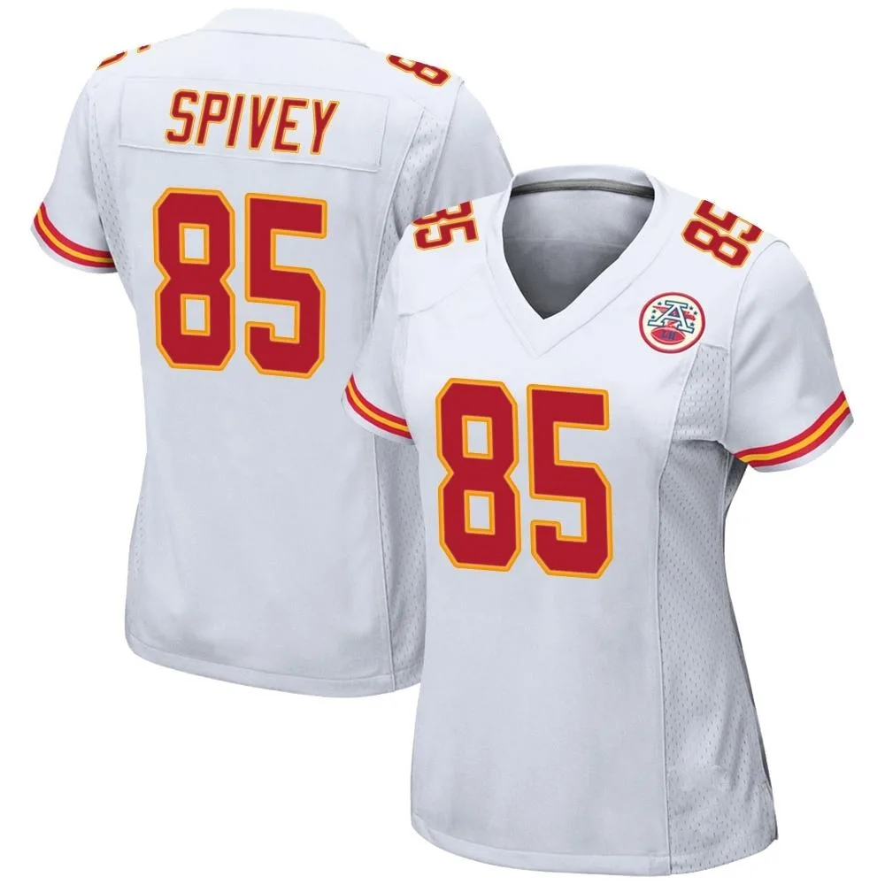 Women's Kansas City Chiefs Geor'quarius Spivey Nike Game White Jersey Women's Kansas City Chiefs Geor'quarius Spivey Nike Game White Jersey
