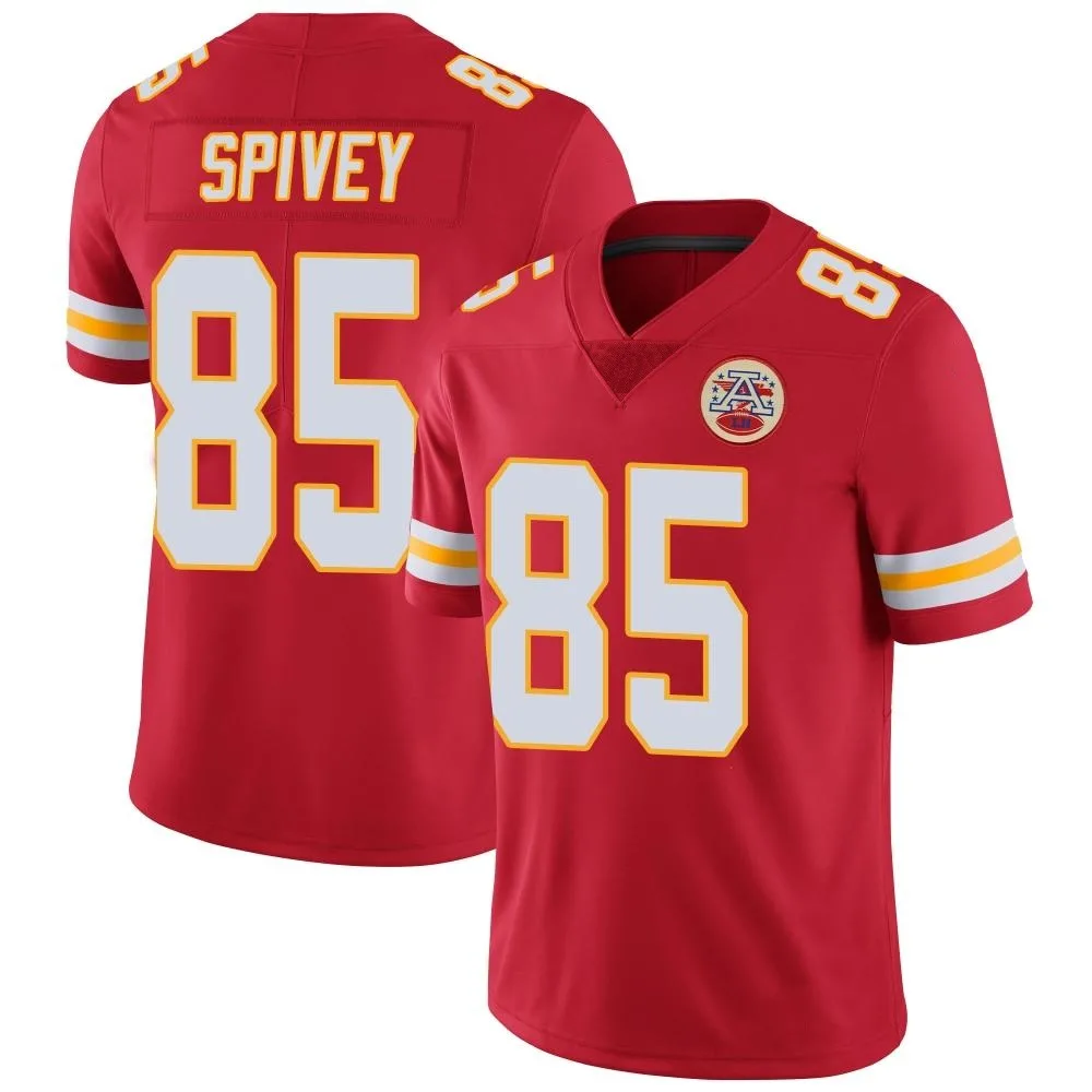 Youth Kansas City Chiefs Geor'quarius Spivey Nike Team Color Vapor Untouchable Limited Red Jersey