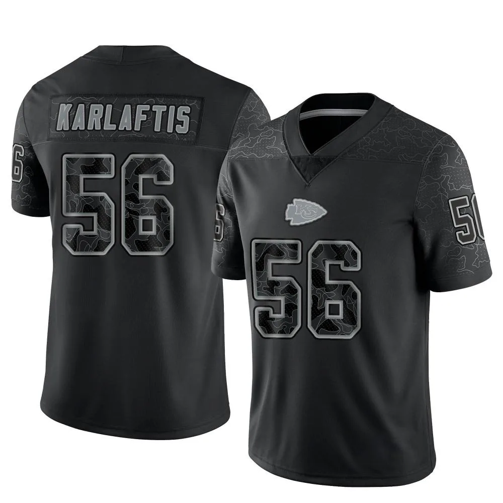 Men's Kansas City Chiefs George Karlaftis Nike Reflective Limited Black Jersey Men's Kansas City Chiefs George Karlaftis Nike Reflective Limited Black Jersey