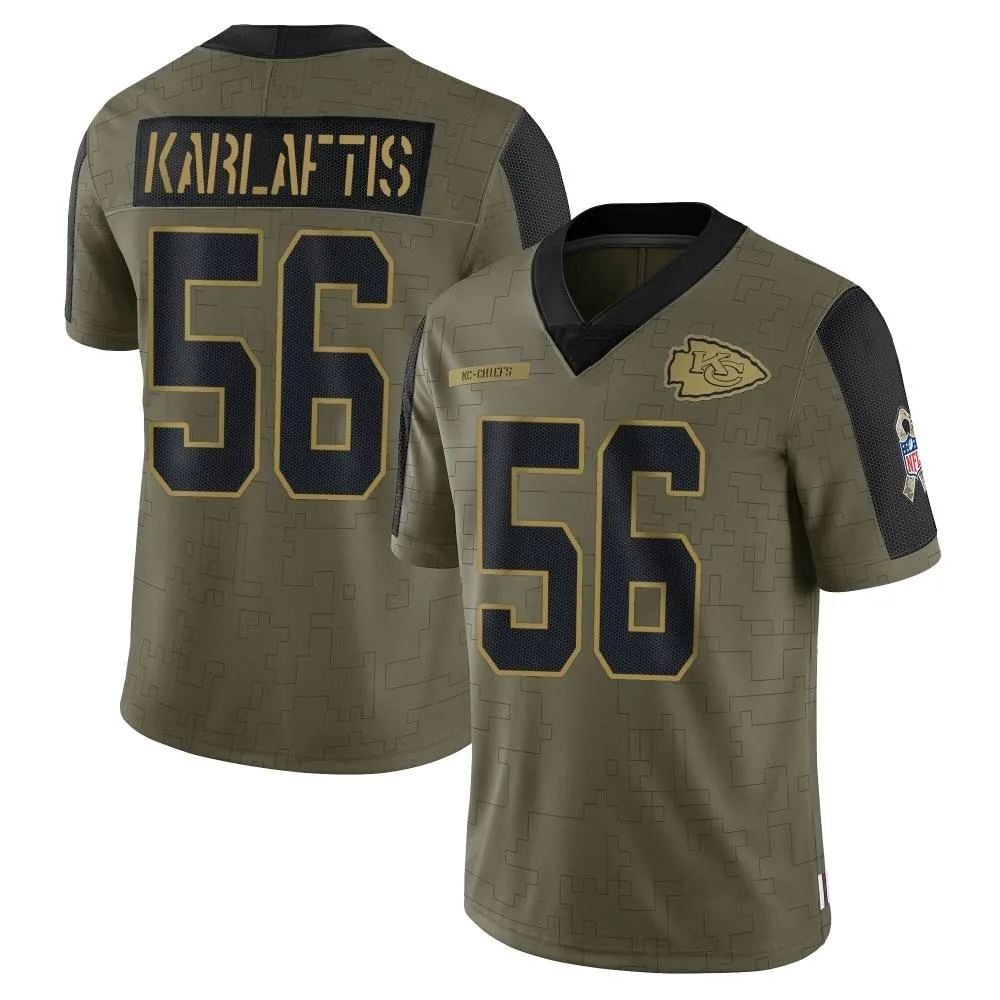 Youth Kansas City Chiefs George Karlaftis Nike 2021 Salute To Service Limited Olive Jersey Youth Kansas City Chiefs George Karlaftis Nike 2021 Salute To Service Limited Olive Jersey