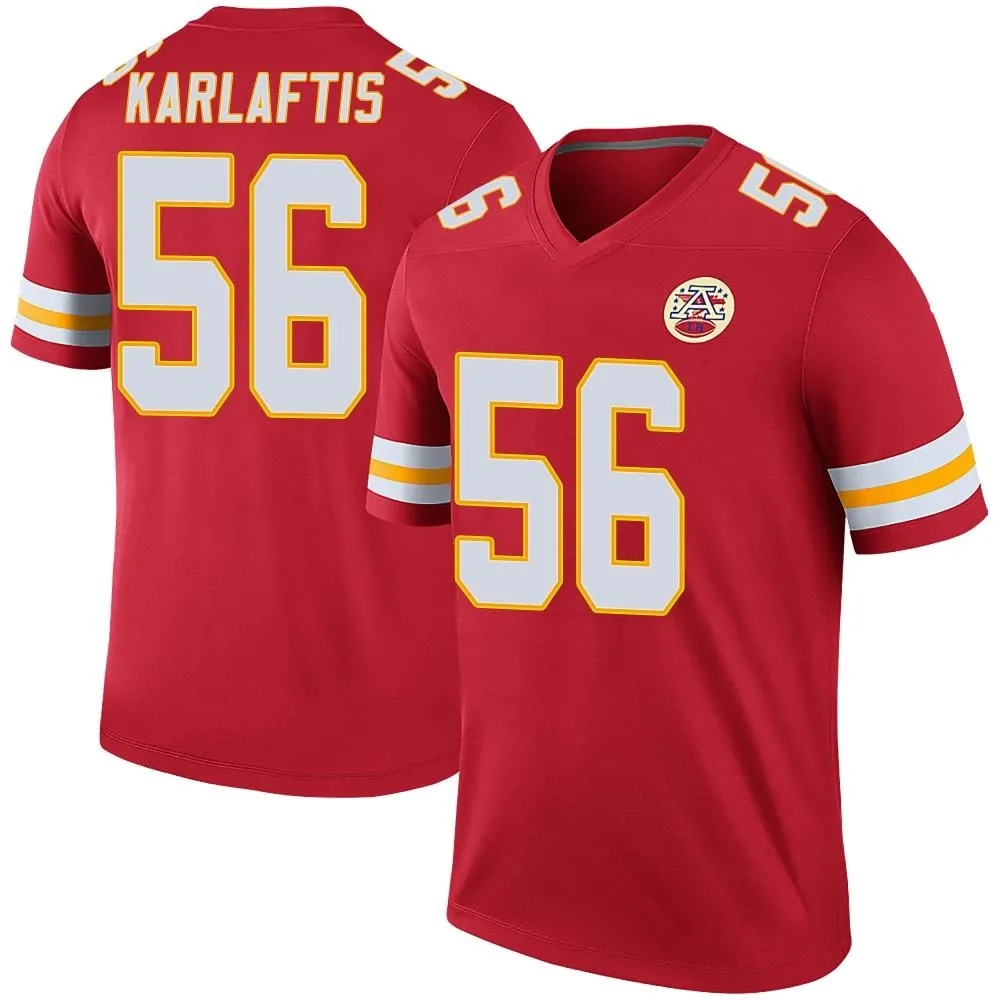 Youth Kansas City Chiefs George Karlaftis Nike Color Rush Legend Red Jersey Youth Kansas City Chiefs George Karlaftis Nike Color Rush Legend Red Jersey