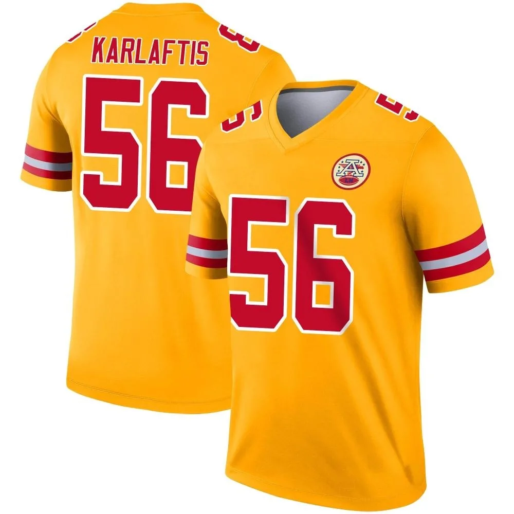 Youth Kansas City Chiefs George Karlaftis Nike Inverted Legend Gold Jersey Youth Kansas City Chiefs George Karlaftis Nike Inverted Legend Gold Jersey