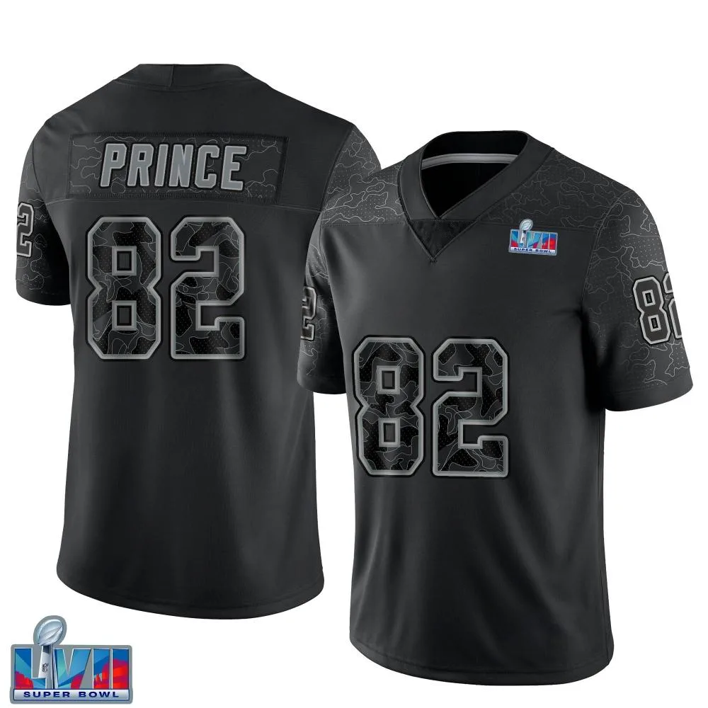 Men's Kansas City Chiefs Gerrit Prince Nike Reflective Super Bowl LVII Patch Limited Black Jersey Men's Kansas City Chiefs Gerrit Prince Nike Reflective Super Bowl LVII Patch Limited Black Jersey