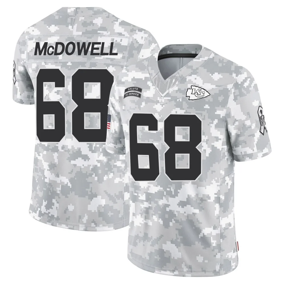 Men's Kansas City Chiefs Griffin Mcdowell Nike 2024 Salute to Service Limited Arctic Camo Jersey Men's Kansas City Chiefs Griffin Mcdowell Nike 2024 Salute to Service Limited Arctic Camo Jersey
