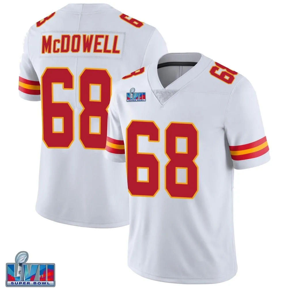 Men's Kansas City Chiefs Griffin Mcdowell Nike Vapor Untouchable Super Bowl LVII Patch Limited White Jersey Men's Kansas City Chiefs Griffin Mcdowell Nike Vapor Untouchable Super Bowl LVII Patch Limited White Jersey