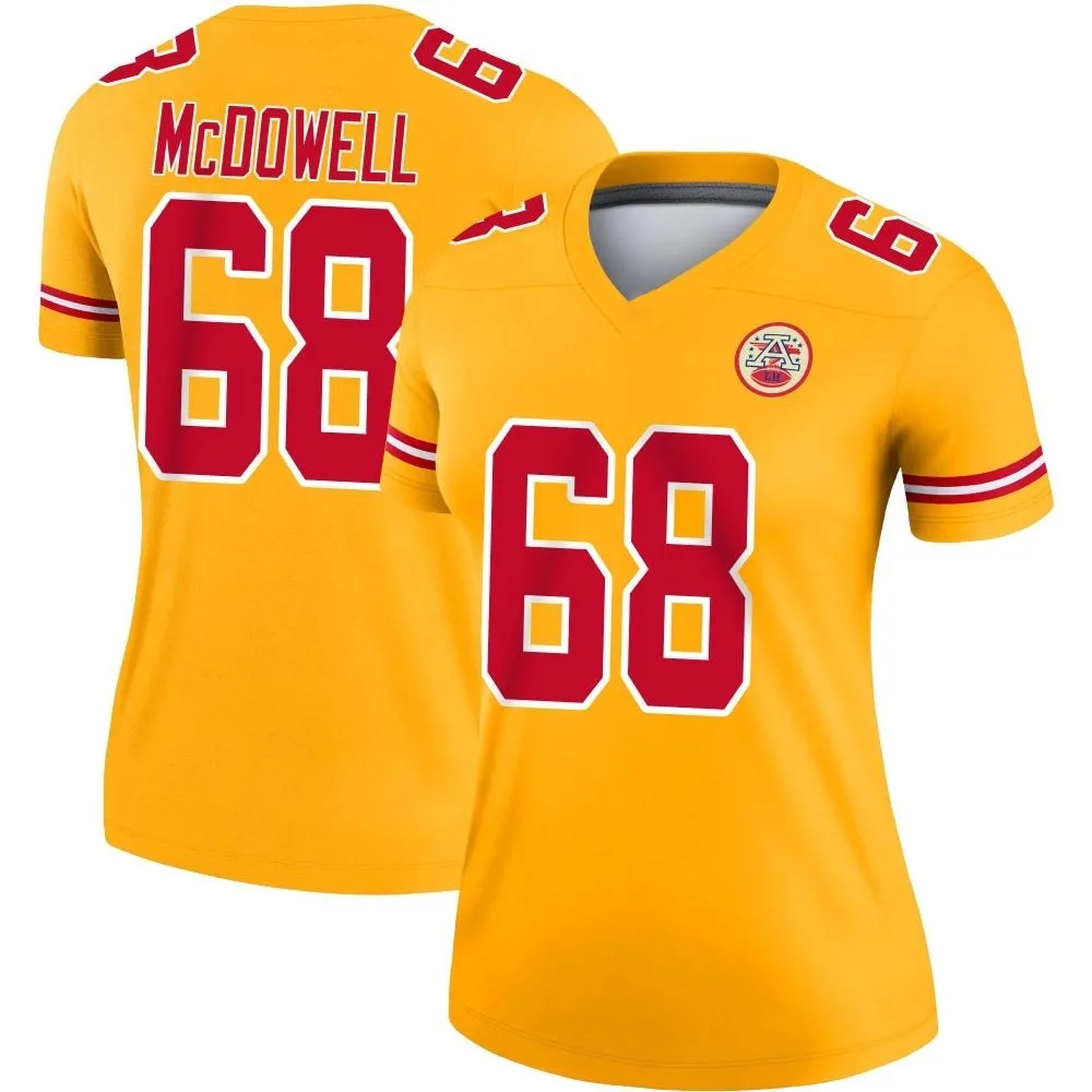 Women's Kansas City Chiefs Griffin Mcdowell Nike Inverted Legend Gold Jersey Women's Kansas City Chiefs Griffin Mcdowell Nike Inverted Legend Gold Jersey
