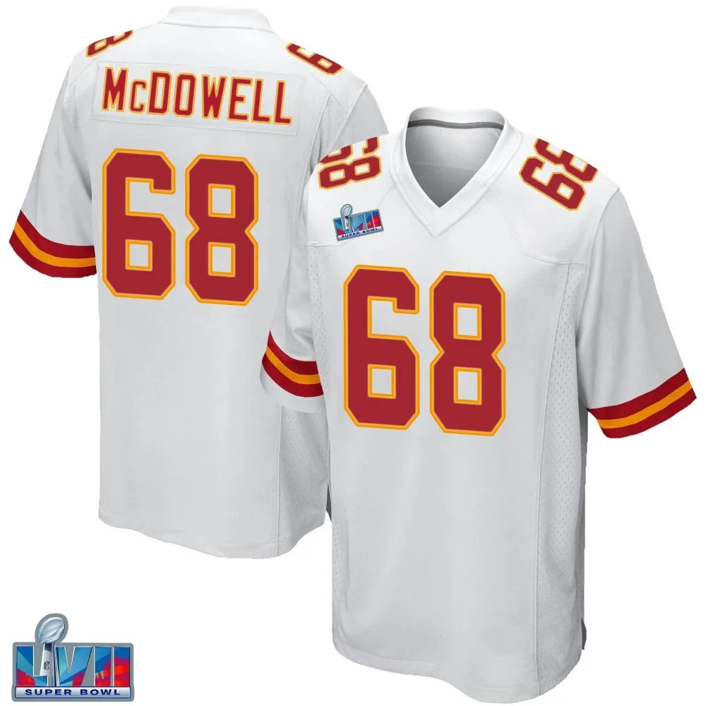 Youth Kansas City Chiefs Griffin Mcdowell Nike Super Bowl LVII Patch Game White Jersey Youth Kansas City Chiefs Griffin Mcdowell Nike Super Bowl LVII Patch Game White Jersey
