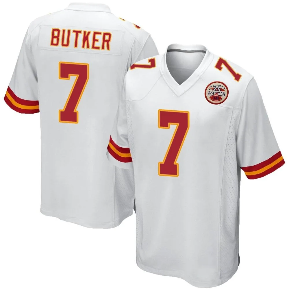 Men's Kansas City Chiefs Harrison Butker Nike Game White Jersey Men's Kansas City Chiefs Harrison Butker Nike Game White Jersey