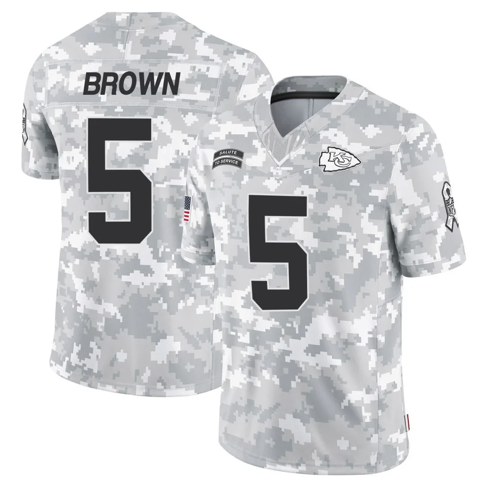 Men's Kansas City Chiefs Hollywood Brown Nike 2024 Salute to Service Limited Arctic Camo Jersey Men's Kansas City Chiefs Hollywood Brown Nike 2024 Salute to Service Limited Arctic Camo Jersey