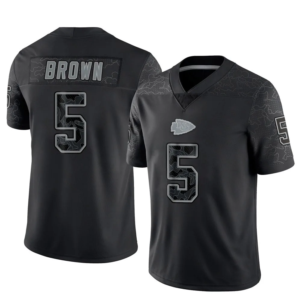 Men's Kansas City Chiefs Hollywood Brown Nike Reflective Limited Black Jersey Men's Kansas City Chiefs Hollywood Brown Nike Reflective Limited Black Jersey