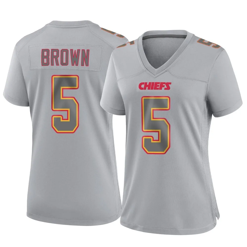 Women's Kansas City Chiefs Hollywood Brown Nike Atmosphere Fashion Game Gray Jersey Women's Kansas City Chiefs Hollywood Brown Nike Atmosphere Fashion Game Gray Jersey