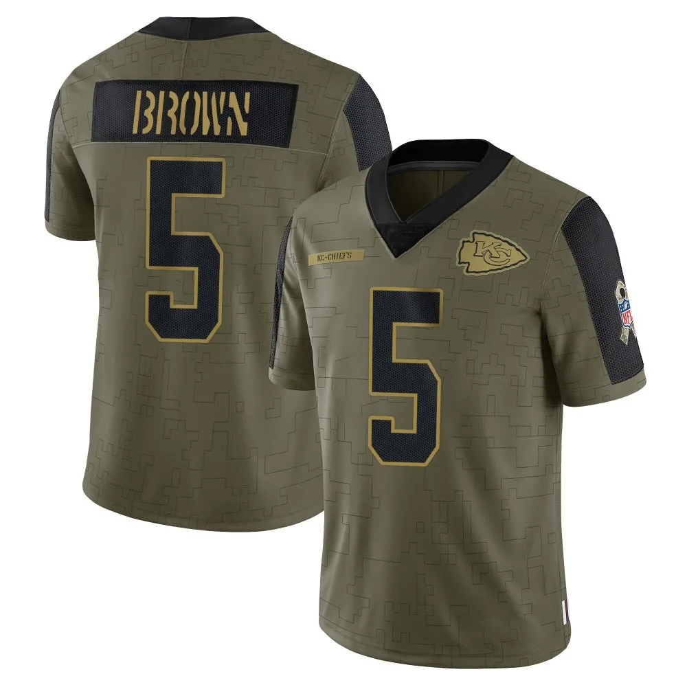 Youth Kansas City Chiefs Hollywood Brown Nike 2021 Salute To Service Limited Olive Jersey Youth Kansas City Chiefs Hollywood Brown Nike 2021 Salute To Service Limited Olive Jersey