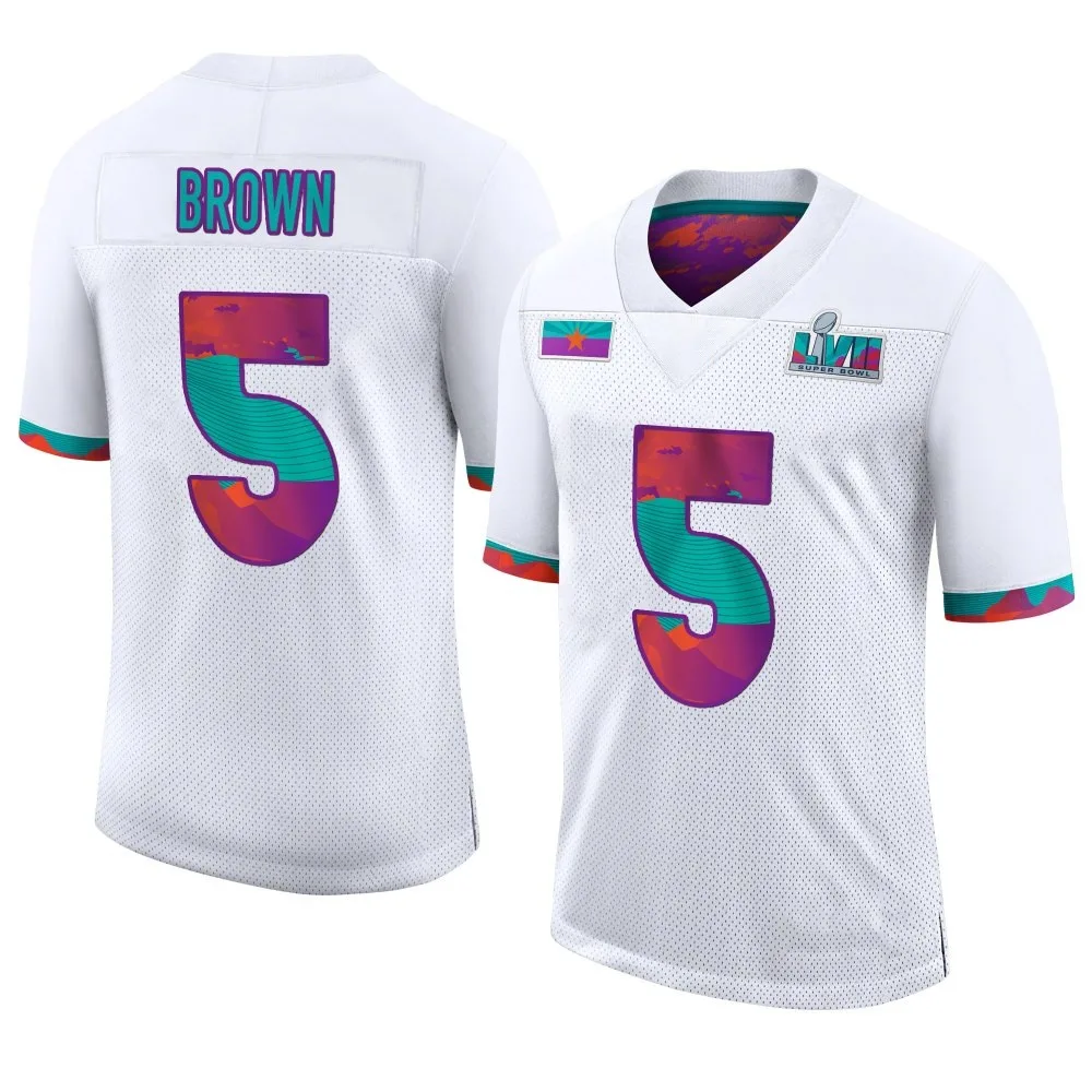 Youth Kansas City Chiefs Hollywood Brown Nike Super Bowl LVII Limited White Jersey Youth Kansas City Chiefs Hollywood Brown Nike Super Bowl LVII Limited White Jersey
