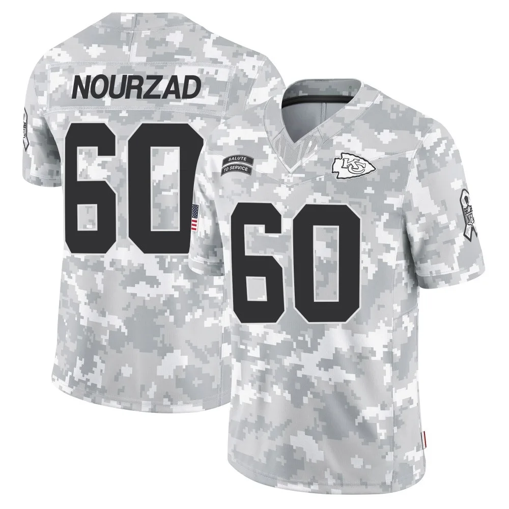 Men's Kansas City Chiefs Hunter Nourzad Nike 2024 Salute to Service Limited Arctic Camo Jersey Men's Kansas City Chiefs Hunter Nourzad Nike 2024 Salute to Service Limited Arctic Camo Jersey