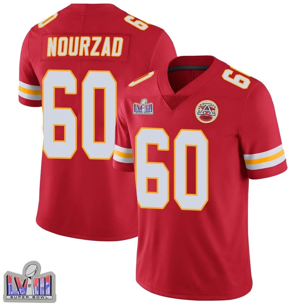 Youth Kansas City Chiefs Hunter Nourzad Nike Team Color Vapor Untouchable Super Bowl LVIII Patch Limited Red Jersey Youth Kansas City Chiefs Hunter Nourzad Nike Team Color Vapor Untouchable Super Bowl LVIII Patch Limited Red Jersey