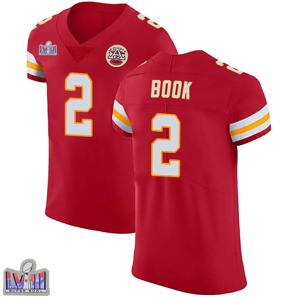Men's Kansas City Chiefs Ian Book Nike Team Color Vapor Untouchable Super Bowl LVIII Patch Elite Red Jersey Men's Kansas City Chiefs Ian Book Nike Team Color Vapor Untouchable Super Bowl LVIII Patch Elite Red Jersey