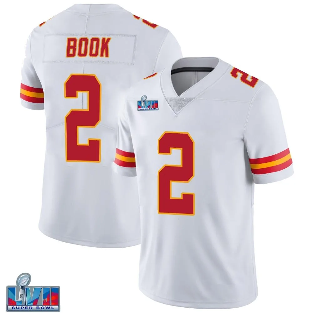 Youth Kansas City Chiefs Ian Book Nike Vapor Untouchable Super Bowl LVII Patch Limited White Jersey Youth Kansas City Chiefs Ian Book Nike Vapor Untouchable Super Bowl LVII Patch Limited White Jersey
