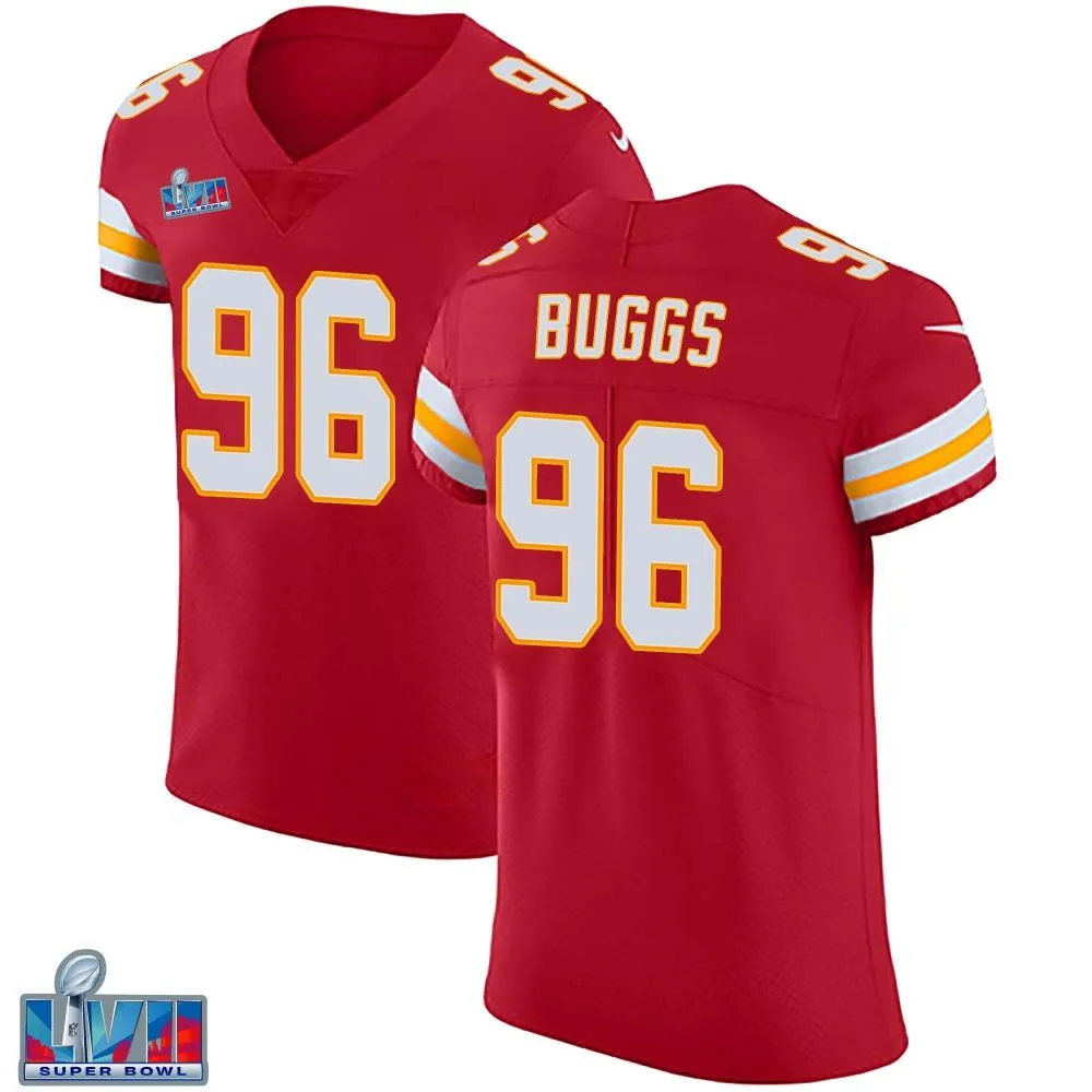 Men's Kansas City Chiefs Isaiah Buggs Nike Team Color Vapor Untouchable Super Bowl LVII Patch Elite Red Jersey Men's Kansas City Chiefs Isaiah Buggs Nike Team Color Vapor Untouchable Super Bowl LVII Patch Elite Red Jersey