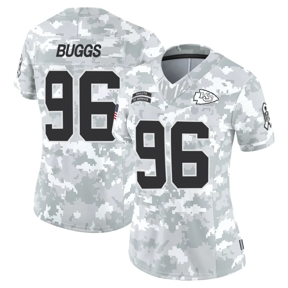 Women's Kansas City Chiefs Isaiah Buggs Nike 2024 Salute to Service Limited Arctic Camo Jersey Women's Kansas City Chiefs Isaiah Buggs Nike 2024 Salute to Service Limited Arctic Camo Jersey
