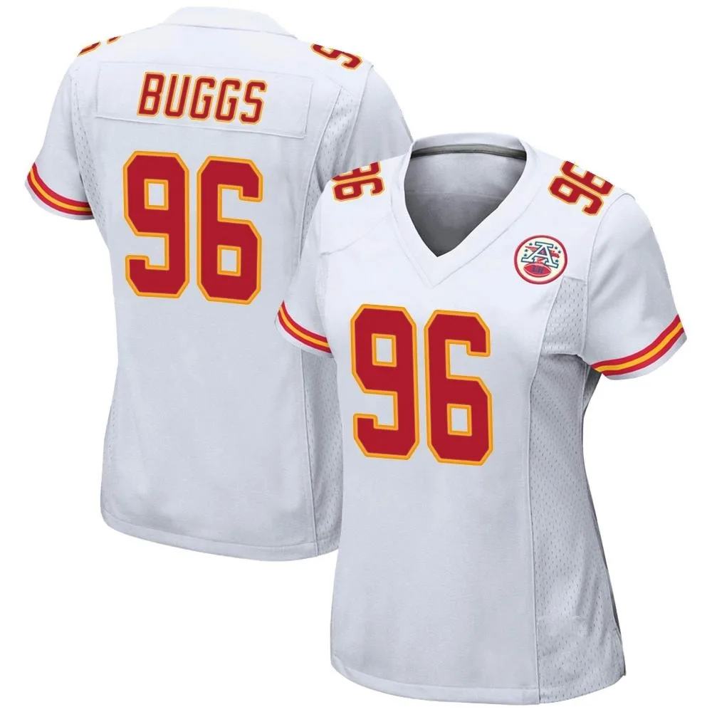 Women's Kansas City Chiefs Isaiah Buggs Nike Game White Jersey Women's Kansas City Chiefs Isaiah Buggs Nike Game White Jersey
