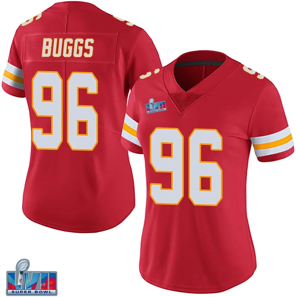Women's Kansas City Chiefs Isaiah Buggs Nike Team Color Vapor Untouchable Super Bowl LVII Patch Limited Red Jersey Women's Kansas City Chiefs Isaiah Buggs Nike Team Color Vapor Untouchable Super Bowl LVII Patch Limited Red Jersey