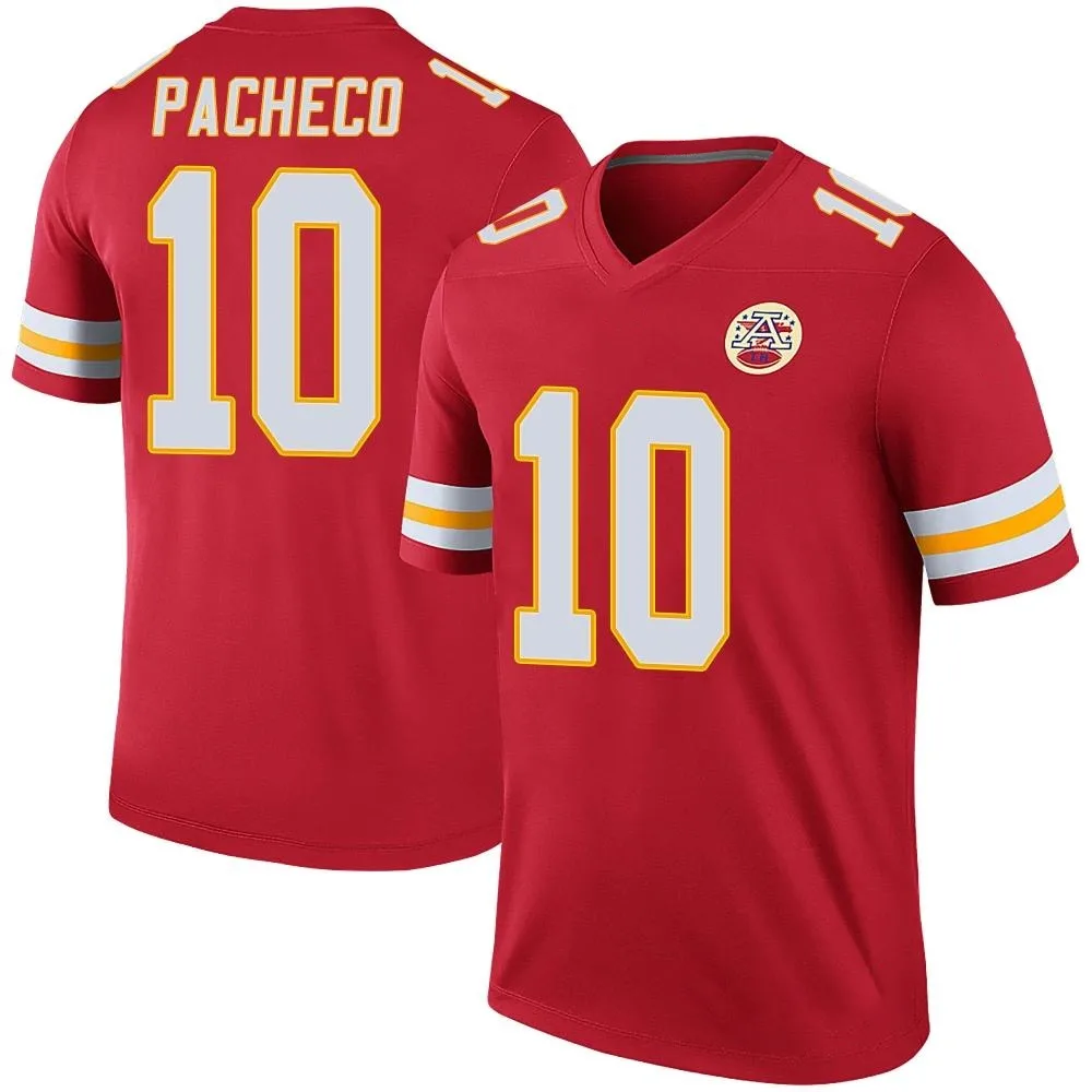 Men's Kansas City Chiefs Isiah Pacheco Nike Color Rush Legend Red Jersey Men's Kansas City Chiefs Isiah Pacheco Nike Color Rush Legend Red Jersey